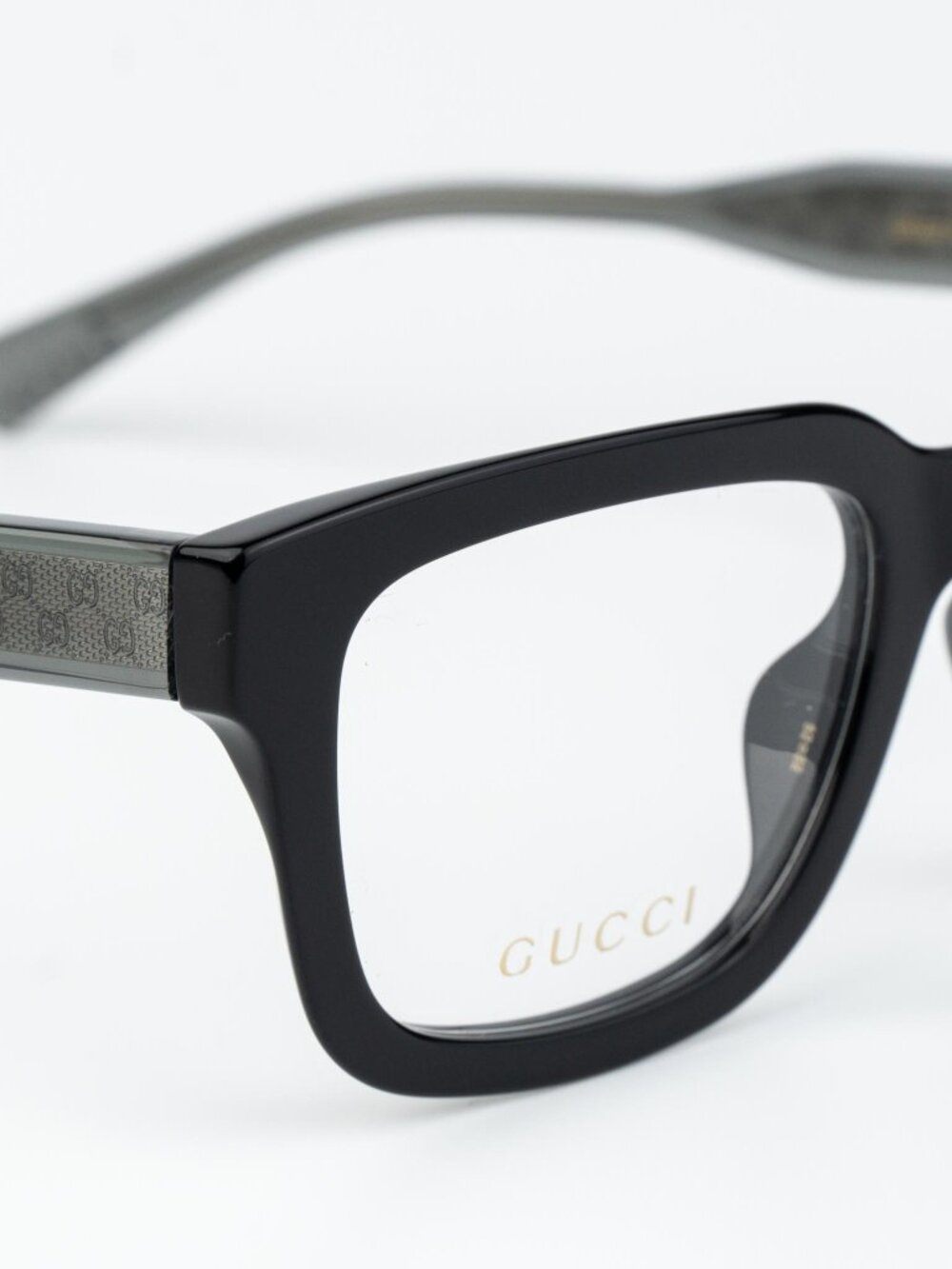 Gucci Men Eyeglasses Black Grey Square GG2071OL 001 NEW AUTHENTIC - Picture 5 of 10